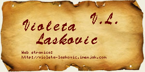 Violeta Lasković vizit kartica